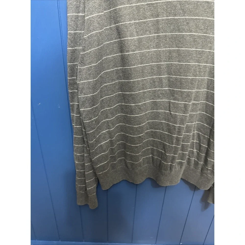 TOMMY HILFIGER MEN'S GRAY Striped‎ SWEATER SIZE XL LONG SLEEVE Pullover MEN